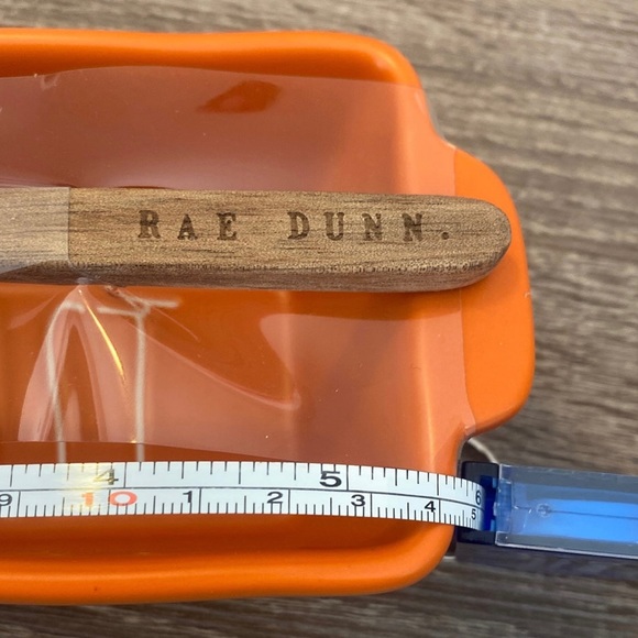 Rae Dunn approx 5”x 3” loaf pan with cute wooden serving serving spoon. - Picture 6 of 6